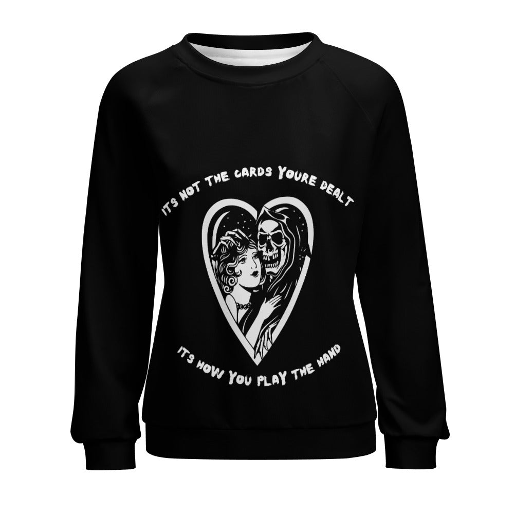 The Hand Your Dealt Raglan round neck sweater