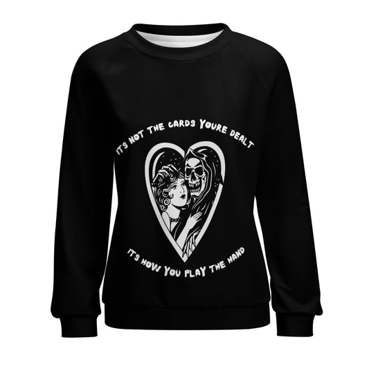 The Hand Your Dealt Raglan round neck sweater