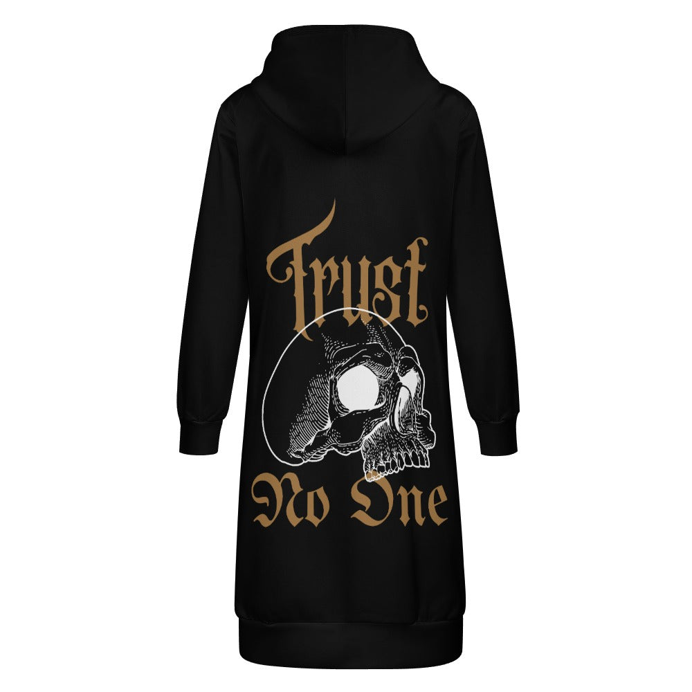 Trust No One Women's full print long Hoodie