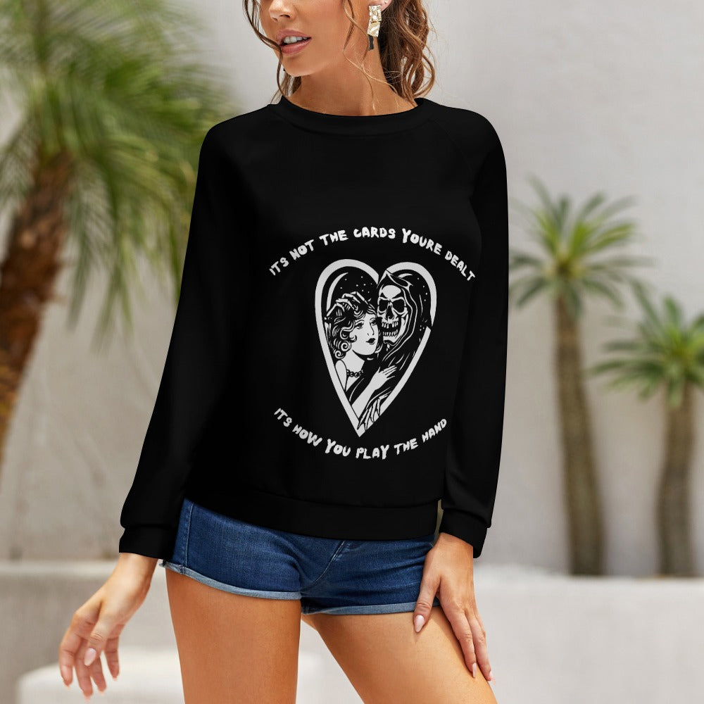 The Hand Your Dealt Raglan round neck sweater