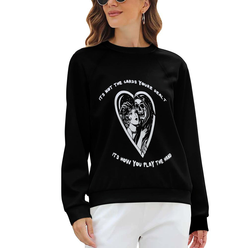 The Hand Your Dealt Raglan round neck sweater