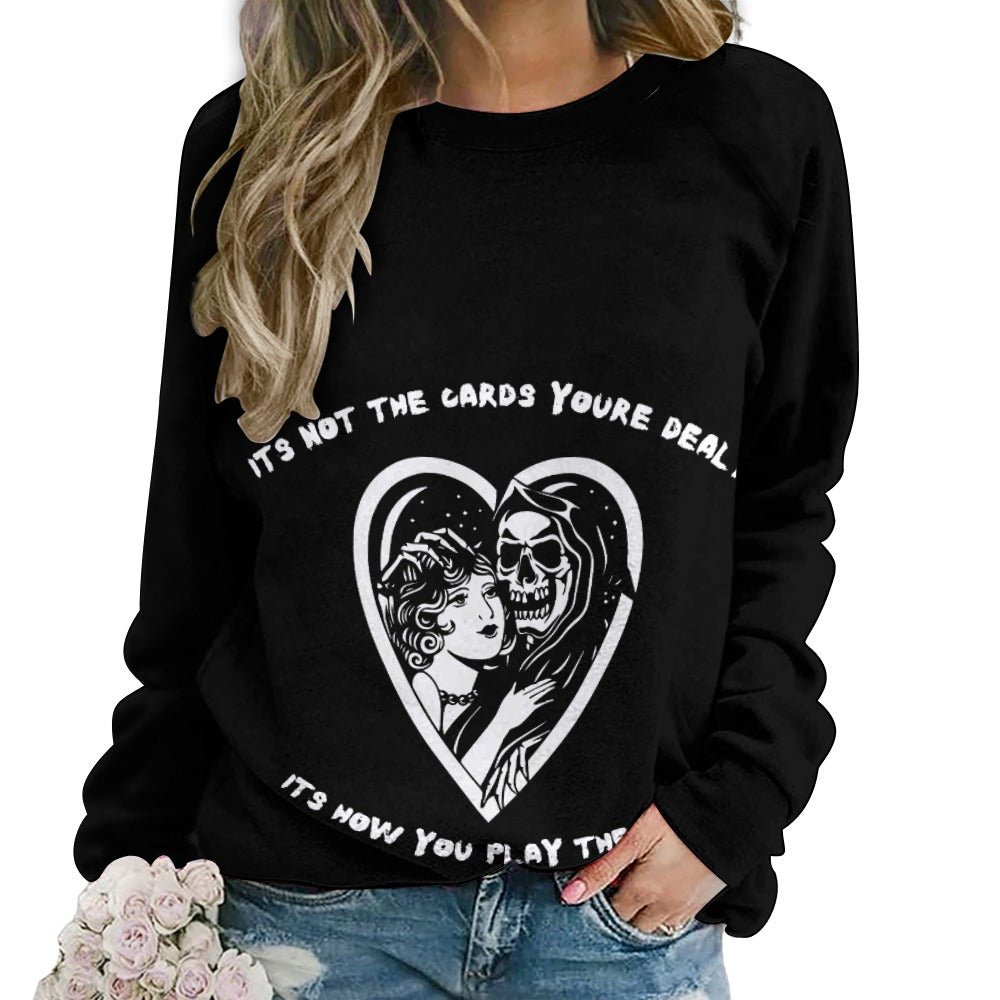 The Hand Your Dealt Raglan round neck sweater